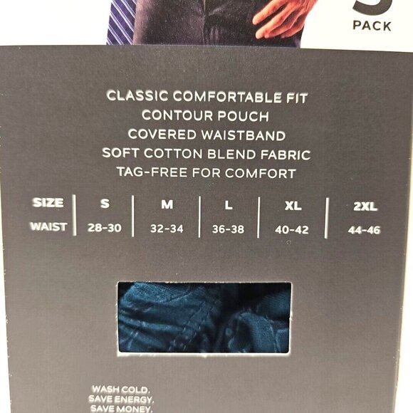 5 Pack Van Heusen Underwear Low Rise Briefs S 28-30 Multicolor Green & Blue NWT - Picture 9 of 16